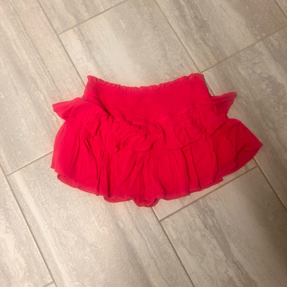 pink mini skirt